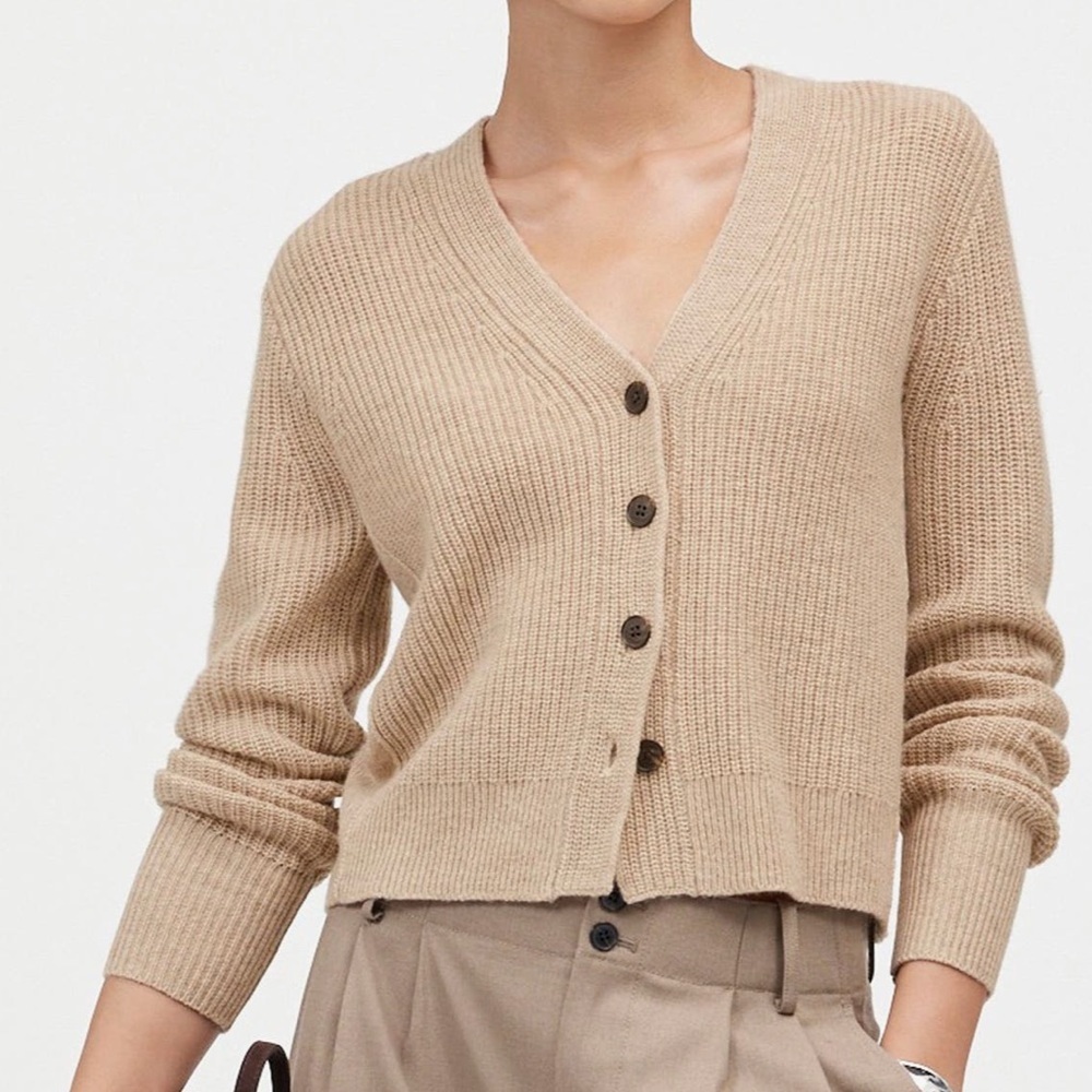 Madewell Beige Button-Up Cardigan